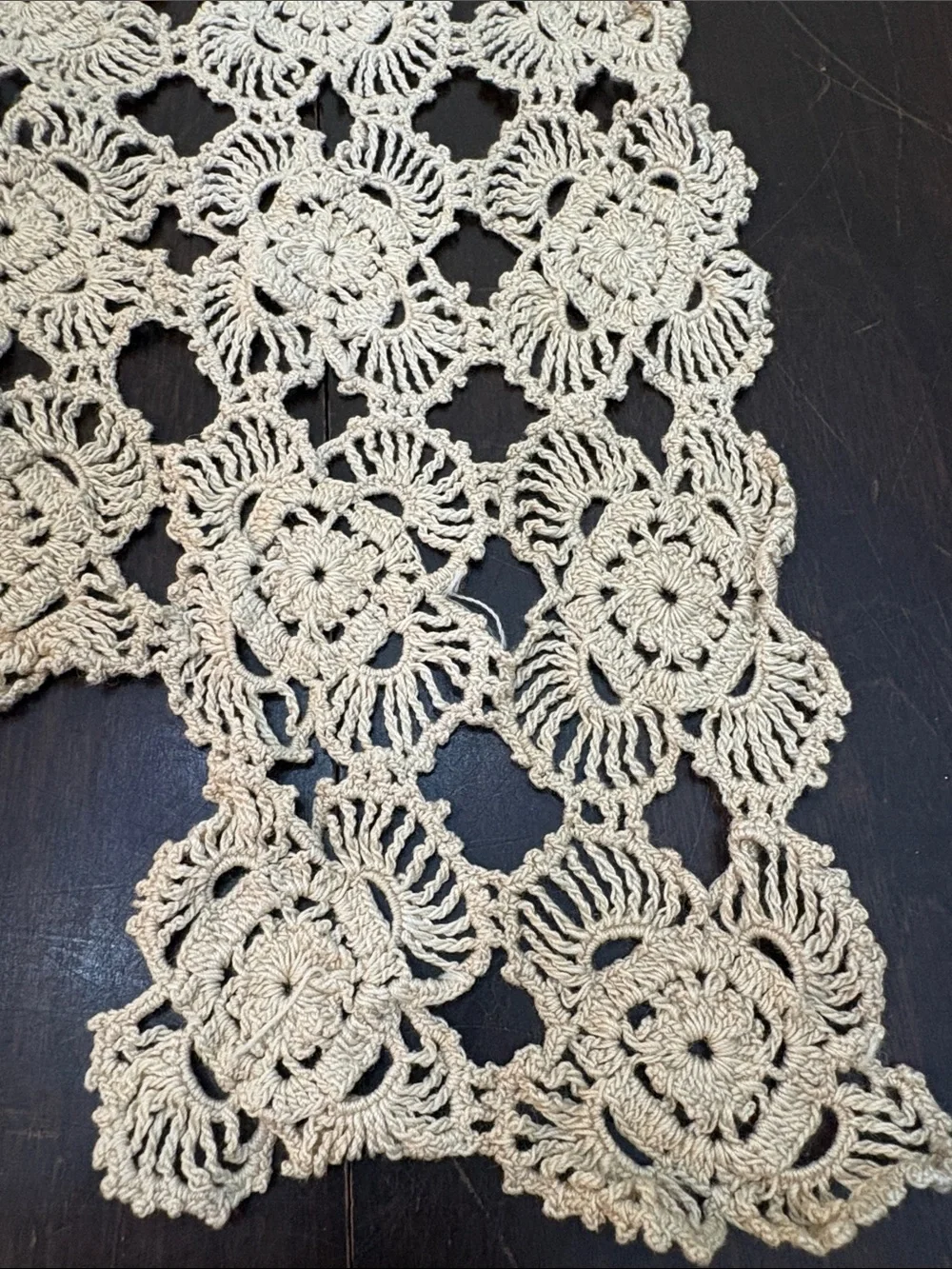 Handmade vintage taupe